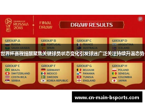 世界杯赛程提醒聚焦关键球员状态变化引发球迷广泛关注持续升温态势 世界杯赛程提醒聚焦关键球员状态变化引发球迷广泛关注持续升温态势